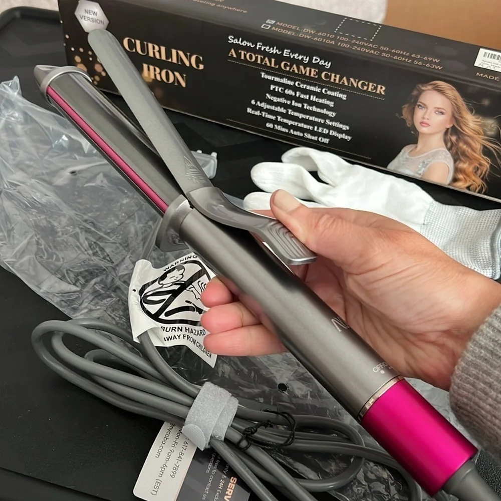 Nycoba 1-1/4” Ceramic Coated Curling Iron 6 Temperature Settings #MA1